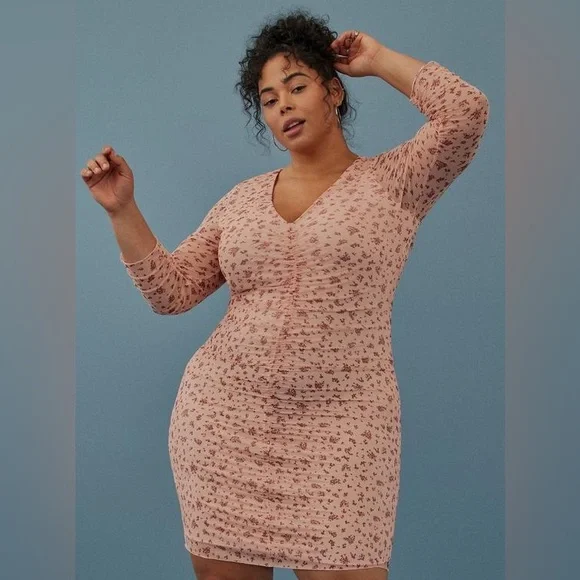 Torrid Festi Mini Mesh Bodycon Dress - Picture 2 of 8